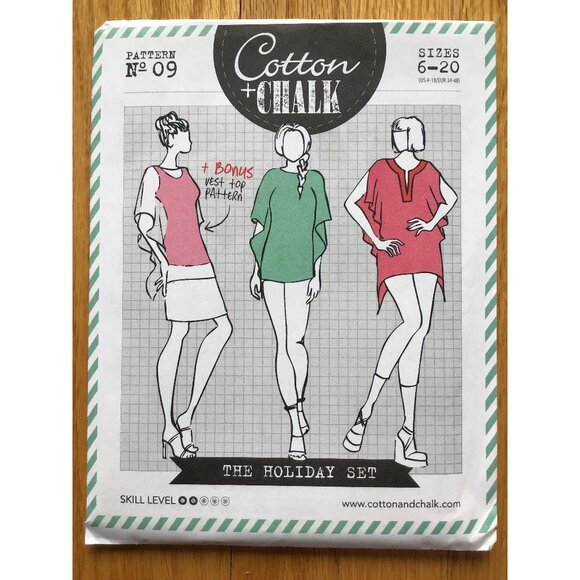 Misses Top Pattern US Sizes 4 - 18 The Holiday Set Cotton + Chalk 09 UNCUT - Picture 1 of 5